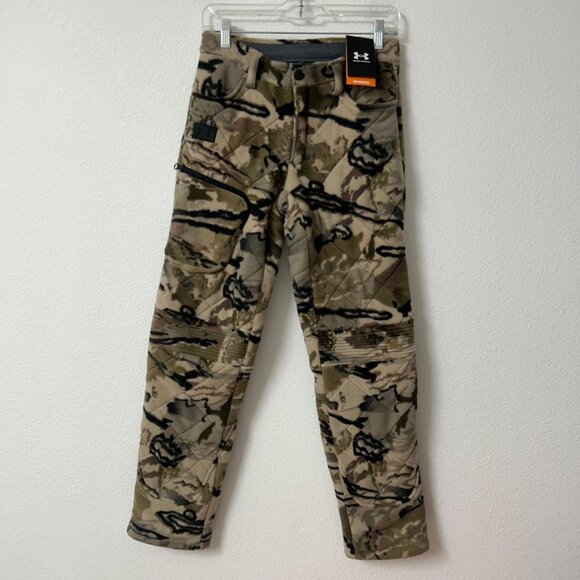Under Armour Womens Endure Windproof Camo Hunting Pants 1365595-999 Size 2 Brown - Picture 1 of 5